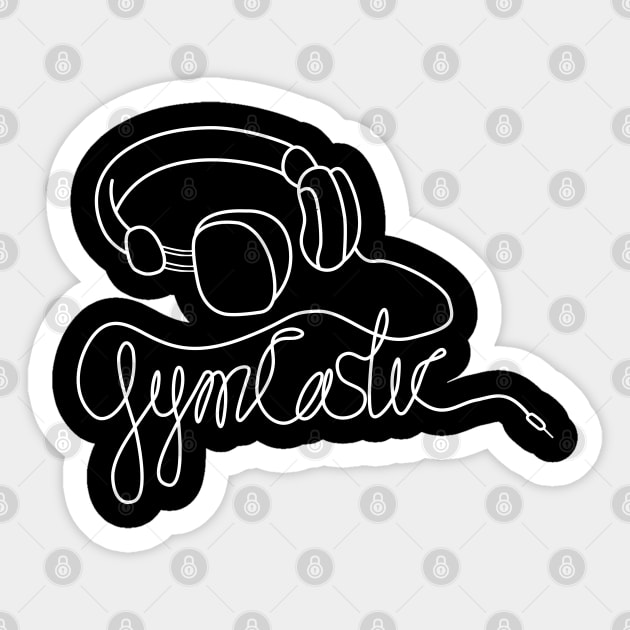 GymCastic Headphones (Dark) Sticker by GymCastic